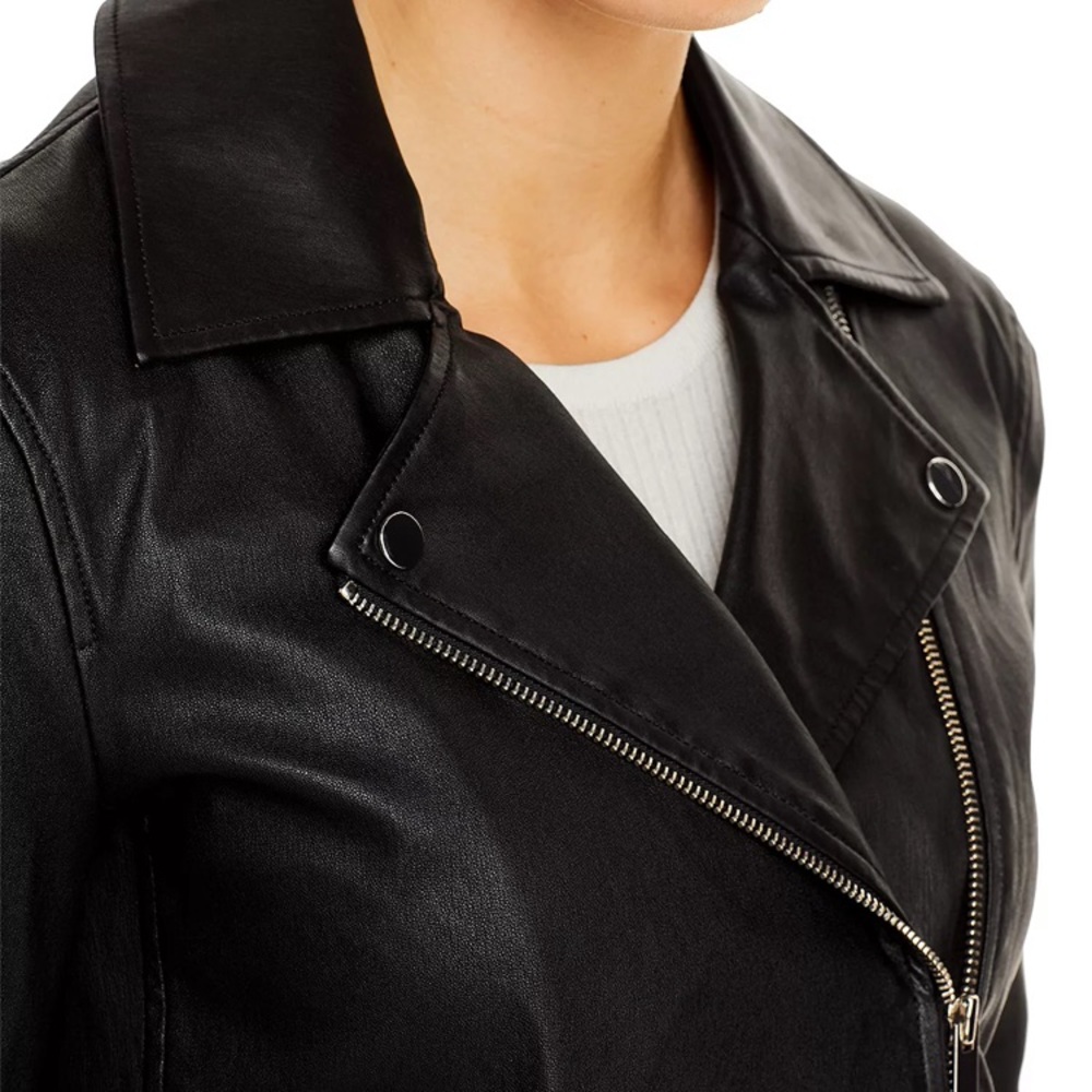 NWOT THEORY NEW MOTO AUTUMN LEATHER JACKET - Picture 12 of 12